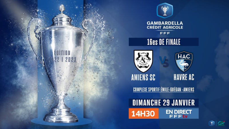 16es : Amiens Sc - Havre Ac U18 En Direct (14h20) I Coupe Gambardella-crédit Agricole 2022-2023