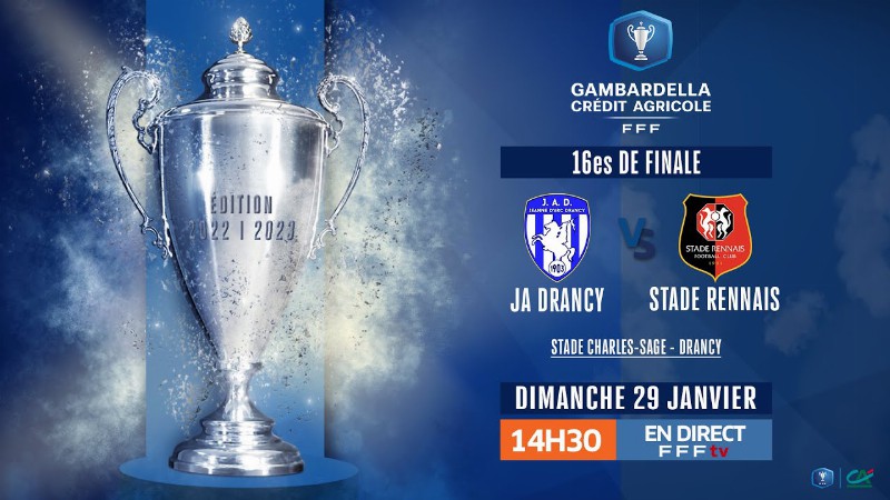 16es I Ja Drancy-stade Rennais U18 En Direct (14h20) I Coupe Gambardella-crédit Agricole 2022-2023