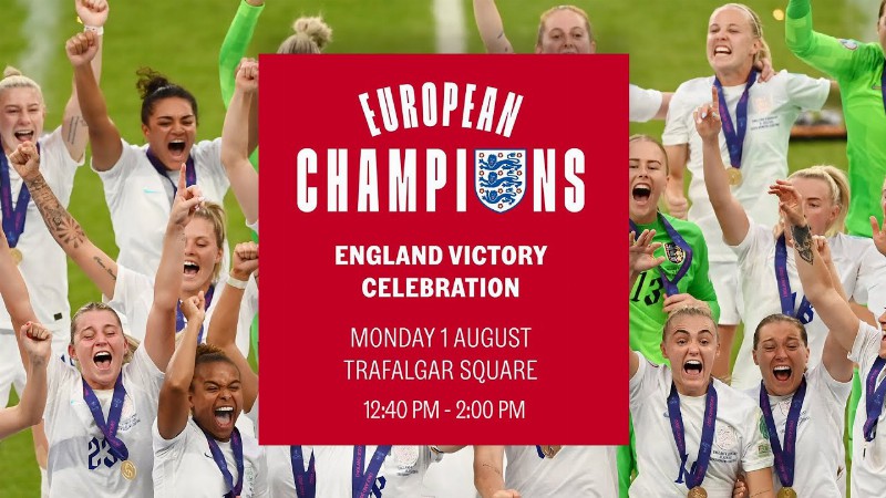 England Champions Party : Trafalgar Square : Lionesses
