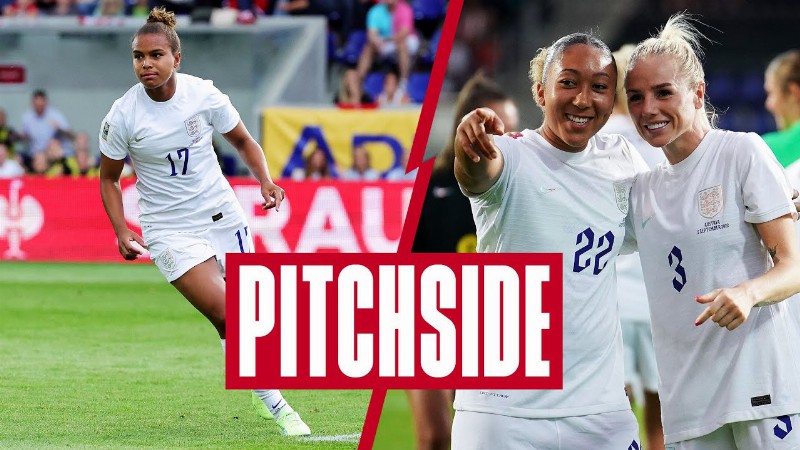Exclusive Pitchside Access As The Lionesses Secure 2023 World Cup Qualification : Pitchside