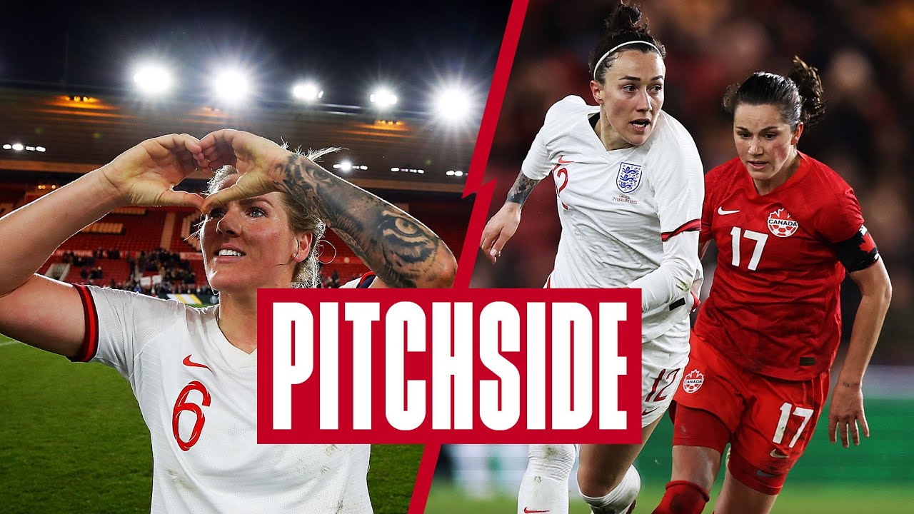 image 0 Exclusive Pitchside Access To The Lionesses Arnold Clark Cup Opener Against Canada : Pitchside