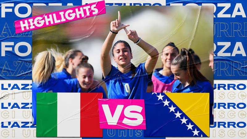 image 0 Highlights: Italia-bosnia Erzegovina 6-0 - Under 19 Femminile (6 Aprile 2022)