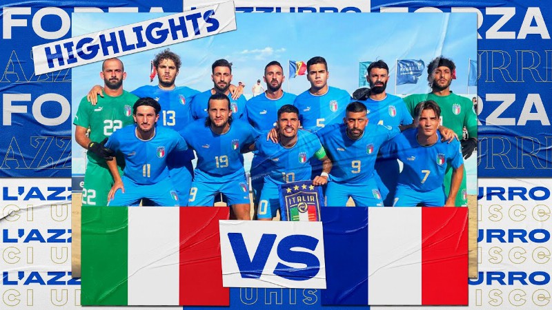 image 0 Highlights: Italia-francia 5-1 - Beach Soccer (31 Agosto 2022)