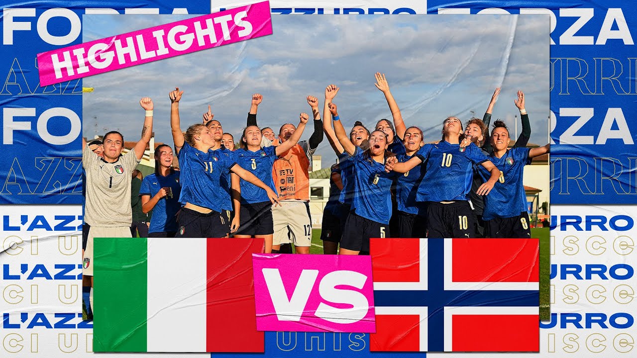 image 0 Highlights: Italia-norvegia 1-1 - Under 19 Femminile (26 Ottobre 2021)