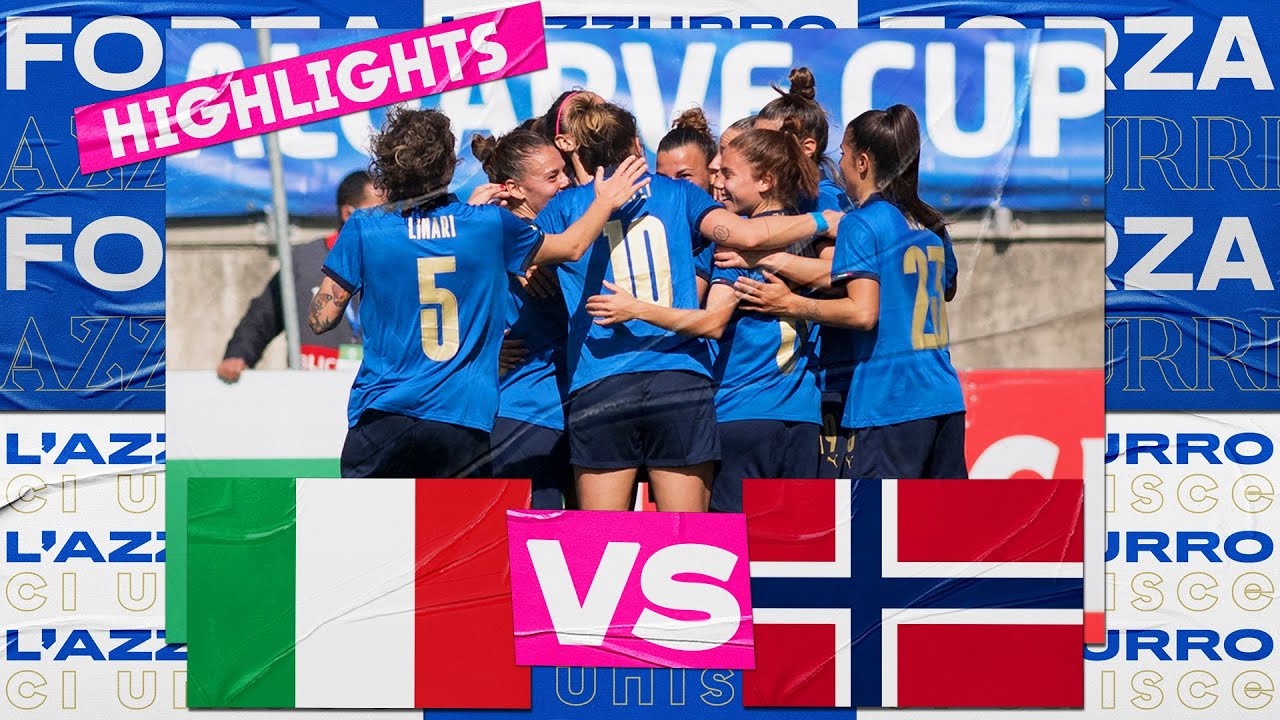 image 0 Highlights: Italia-norvegia 2-1 - Femminile (20 Febbraio 2022)