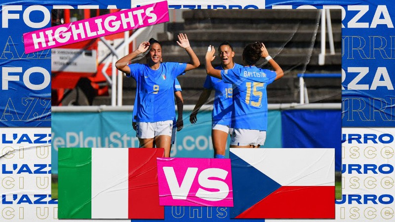 image 0 Highlights: Italia-repubblica Ceca 4-0 - Under 19 Femminile (3 Luglio 2022)