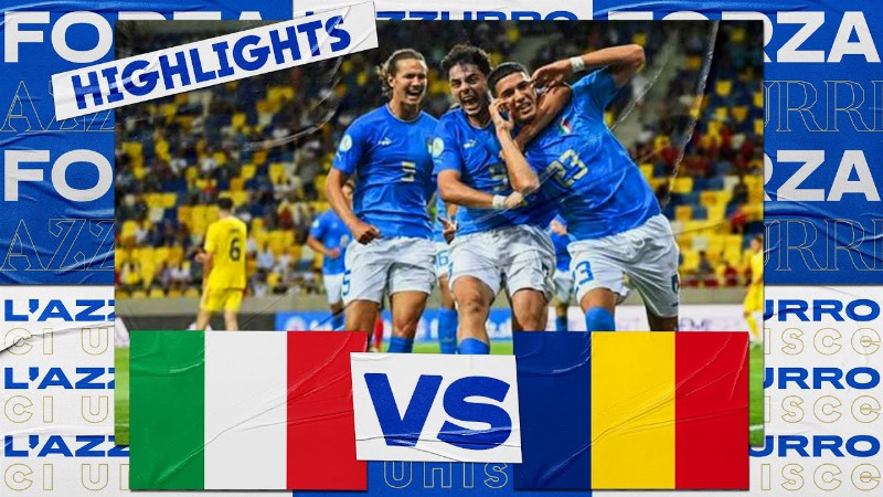 image 0 Highlights: Italia-romania 2-1 - Under 19 (18 Giugno 2022)