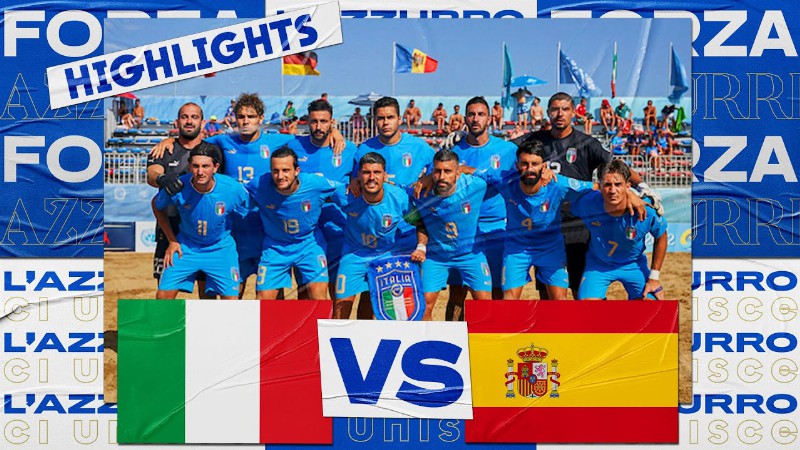 Highlights: Italia-spagna 3-2 - Beach Soccer (11 Settembre 2022)
