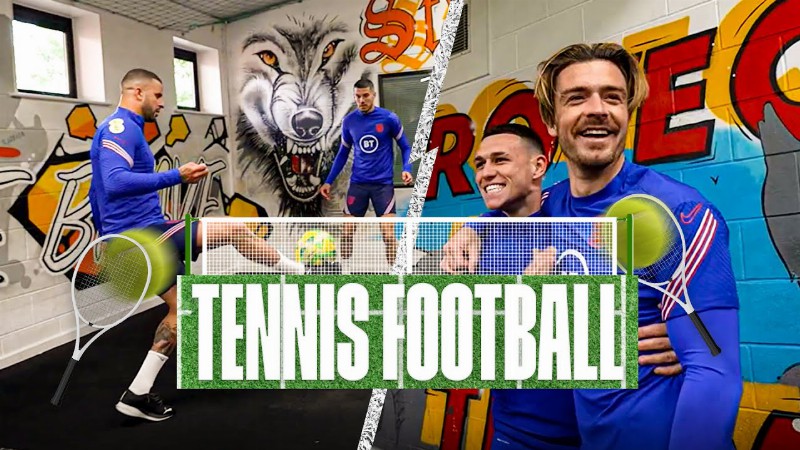 image 0 Kyle Walker & Conor Coady V Phil Foden & Jack Grealish Tennis Football Doubles 🎾: Inside Access
