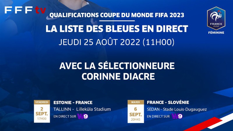 La Liste Des Bleues En Direct (11h00) I Equipe De France Féminine 2022