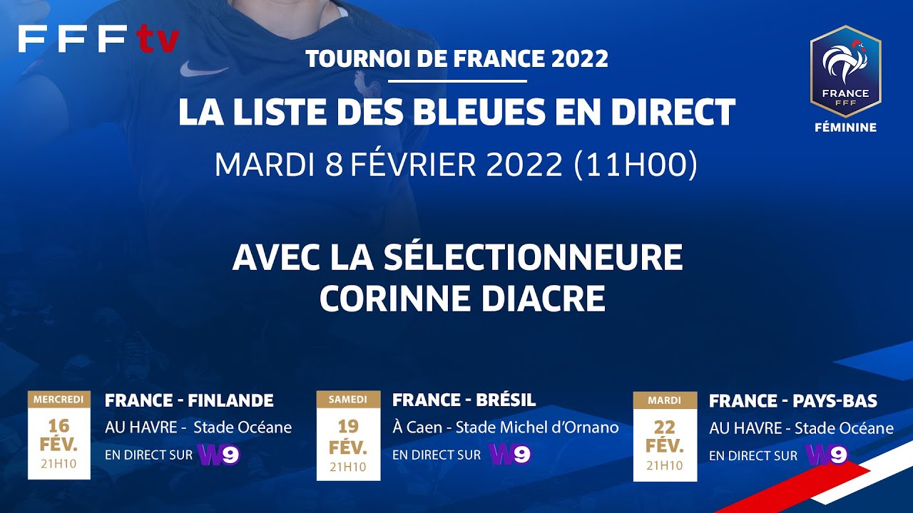image 0 La Liste Des Bleues Pour Le Tournoi De France En Direct (11h00) I Equipe De France Féminine 2022