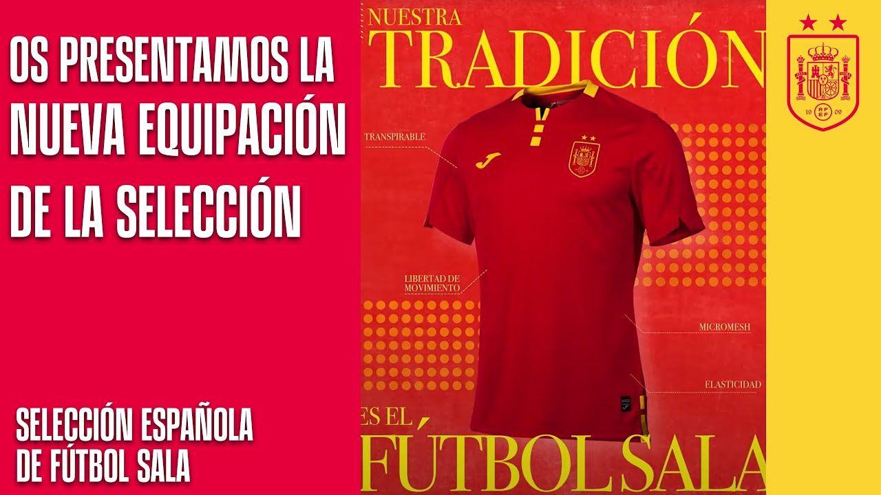 image 0 La Selección Española De Fútbol Sala Estrena Nueva Camiseta Para La Euro 2022 : 🔴 Sefutbol