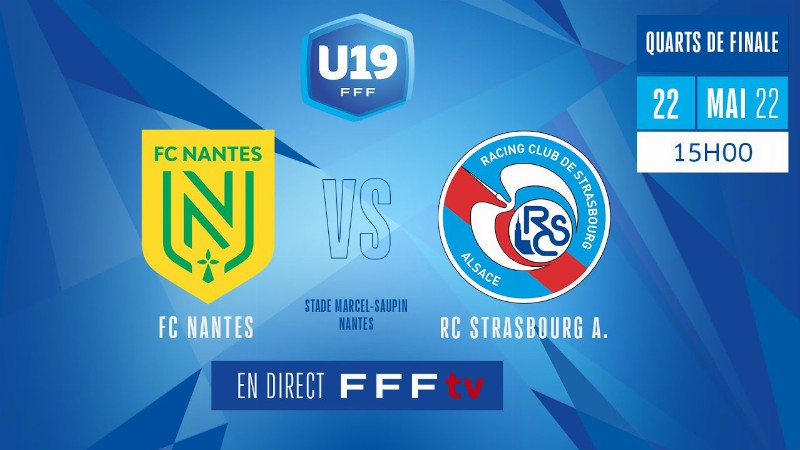 image 0 Quarts : Fc Nantes - Rc Strasbourg U19 I Championnat National U19 2021-2022
