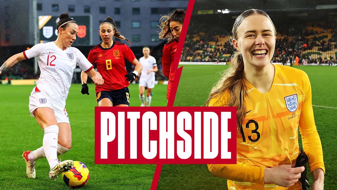 Sound On! 🔉 Hear Carrow Road Roar On The Lionesses In The Arnold Clark Cup Against Spain : Pitchside
